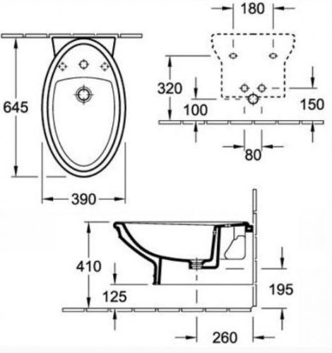 Биде подвесное Villeroy&Boch Amadea [7E86-B0-01]
