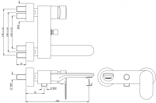 Смеситель для ванны и душа Jaquar Opal Prime [OPP-CHR-15119PM]