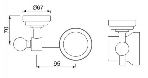 Стакан для зубных щеток Jaquar Queen's [AQN-CHR-7741]