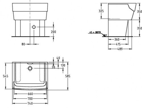 Умывальник подвесной Keramag Garda 74 [355675-000]