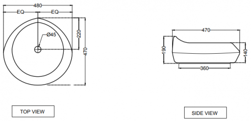Умывальник накладной Jaquar JDS [JDS-WHT-25903]