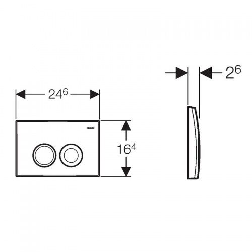 Кнопка смыва для инсталляции Geberit Delta 21 24,6х16,4х2,6 [115.125.11.1]