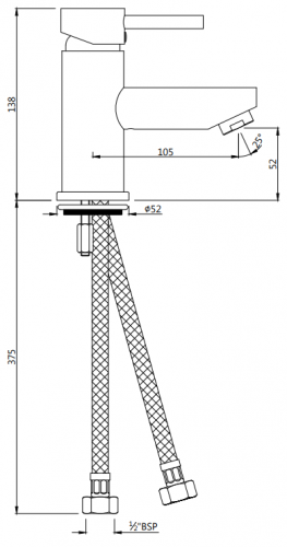 Смеситель для умывальника Jaquar Florentine [FLR-CHR-5001B]