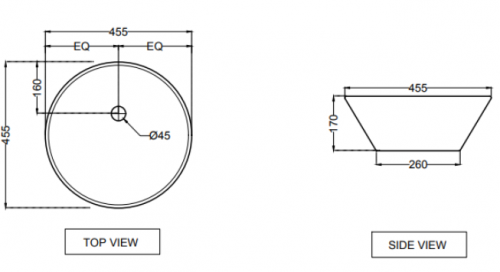 Умывальник накладной Jaquar JDS [JDS-WHT-25905]