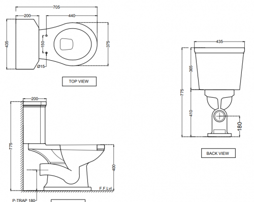 Унитаз напольный Jaquar Queen's [QNS-WHT-7751P] (сиденье дюропласт, без бачка)