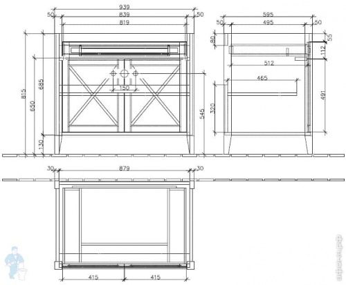 Тумба под умывальник Villeroy&Boch Hommage 98,5 [8979-10-01]