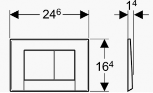 Кнопка смыва для инсталляции Geberit Bolero [115.777.21.1]
