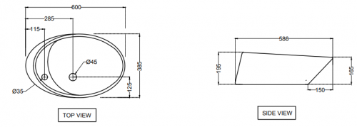 Умывальник накладной Jaquar Vignette [VGS-WHT-81931N]