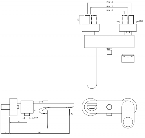Смеситель для ванны и душа Jaquar Ornamix Prime [ORP-CHR-10119PM]