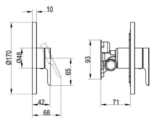 Смеситель встраиваемый для душа и ванны Villeroy & Boch O.Novo [TVS10435200061]
