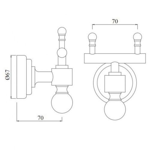 Крючок для ванны Jaquar Queen's [AQN-CHR-7761]