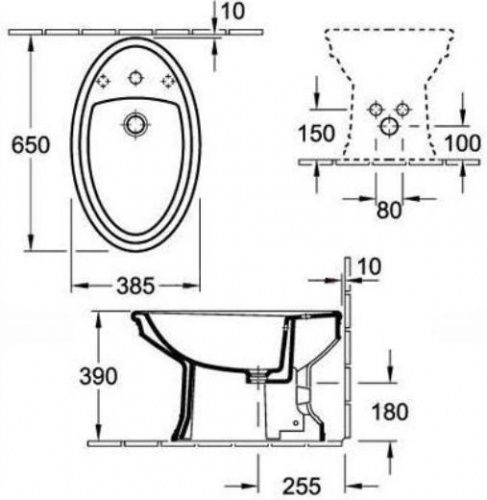 Биде напольное Villeroy&Boch Amadea [7485-00-R2]