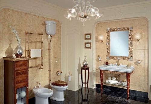 Унитаз напольный LineAtre Parigi [21603P oro] (с бачком)