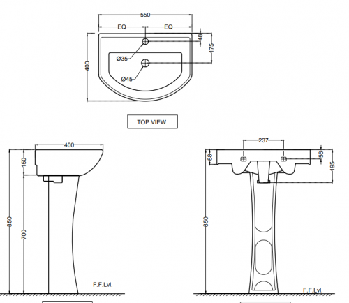 Пьедестал Jaquar Continental [CNS-WHT-301]