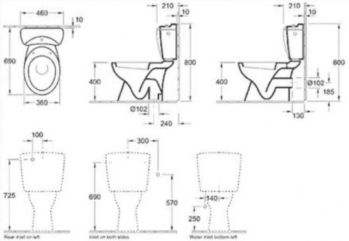 Унитаз напольный Villeroy&Boch Grangracia [7668-01-01] (без бачка)