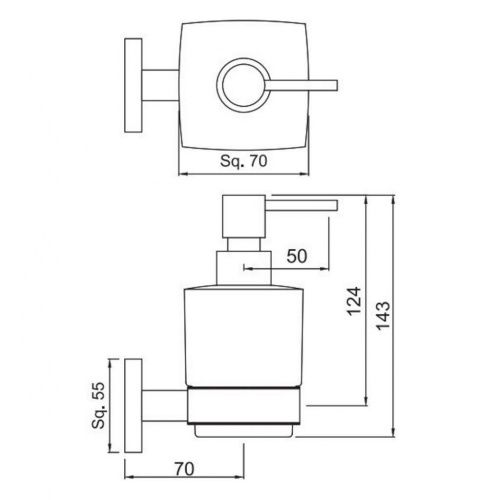 Дозатор для жидкого мыла Jaquar Kubix Prime [AKP-CHR-35735P]