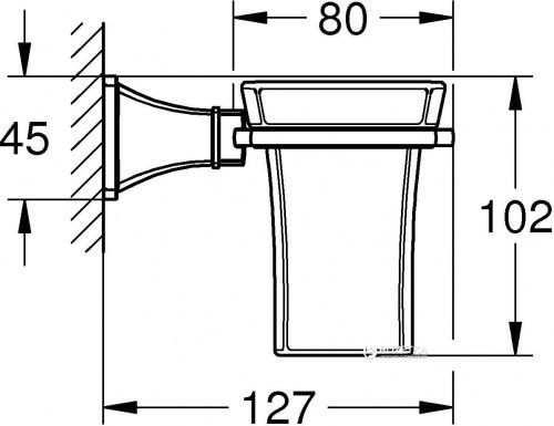 Стакан для зубных щеток Grohe Grandera [40626IG0] (с держателем)