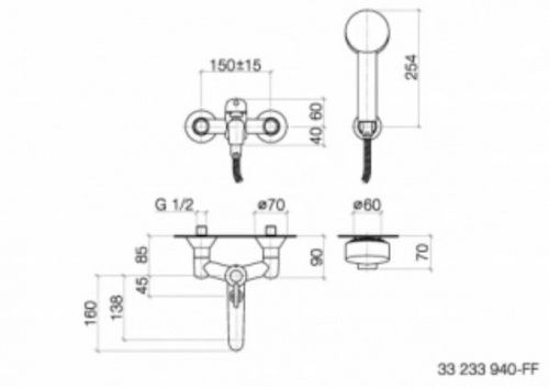 Смеситель для ванны Villeroy&Boch Source [33 233 940-00]