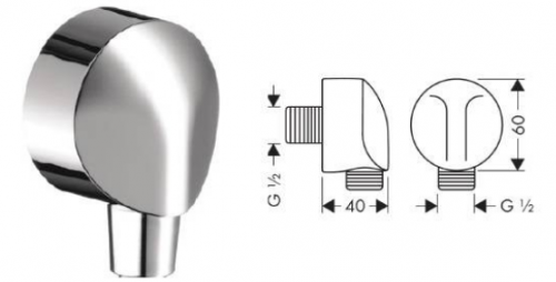 Насадка для душевого шланга Hansgrohe Fixfit [27454000]