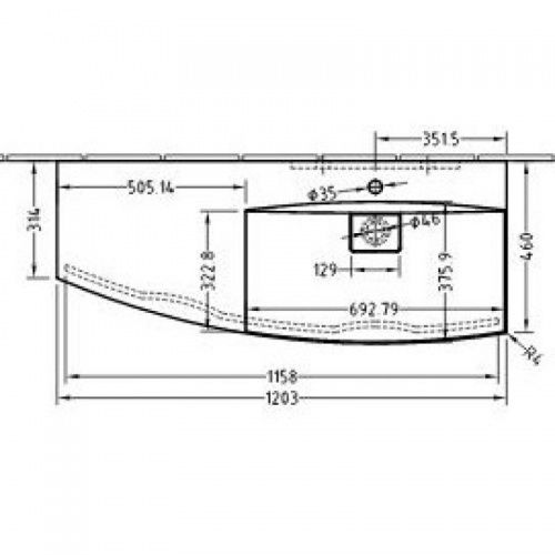 Умывальник накладной Villeroy&Boch Next 2U 120 [B013-C0-01]