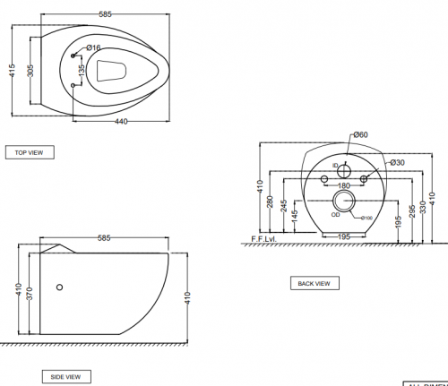 Унитаз подвесной Jaquar Fusion [FSS-WHT-29951] (сиденье)