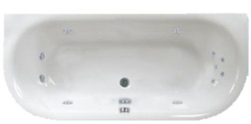 Ванна акриловая ассиметричная Hydropartner Bolero D 180x80 (с гидромассажем)
