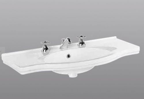 Раковина консоль с 3-мя отверстиями под смеситель Kerasan Catino 91х55см [0245]